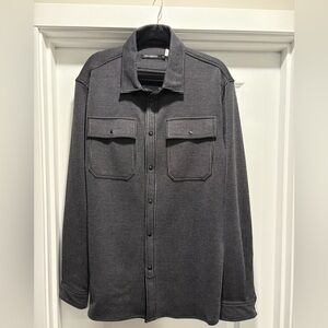 Karl Lagerfeld Black and Gray Striped Shirt